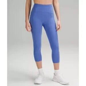 SoulCycle Sz M Santa Monica Stretch High Rise Leggings Purple Side Leg Cutout